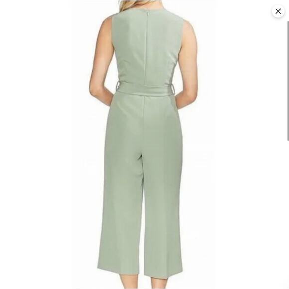Vince Camuto Jumpsuit Ethereal Dawn Women Size 0 Smoked Sage Green Sleeveless - Picture 2 of 14
